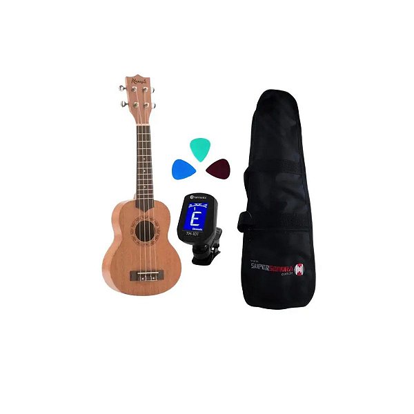 Kit Ukulele Soprano Namastê NU21MLQ Acústico - Spanking + Capa + Afinador + Palhetas