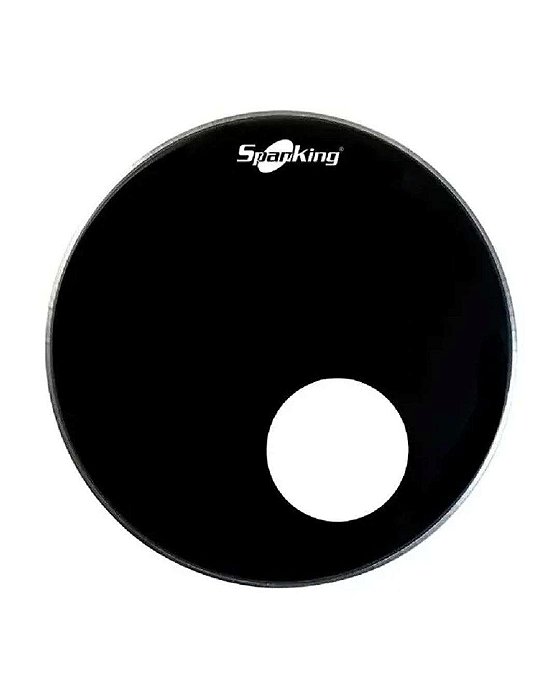 Pele de Bateria 20" Spanking Preta com Furo