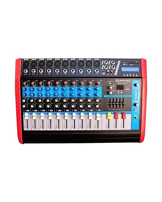 Mesa de som Amplificada Soundvoice MA1030X 10 canais