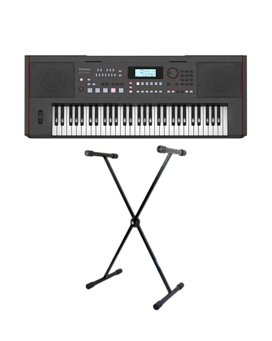 Kit Teclado Roland E-X50 61 Teclas + Suporte em X