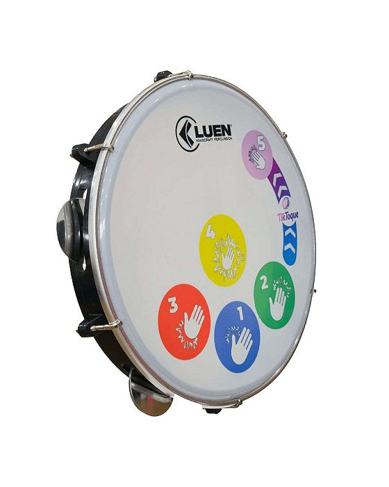 Pandeiro 10 polegadas Luen Pele Leitosa Tiktoque