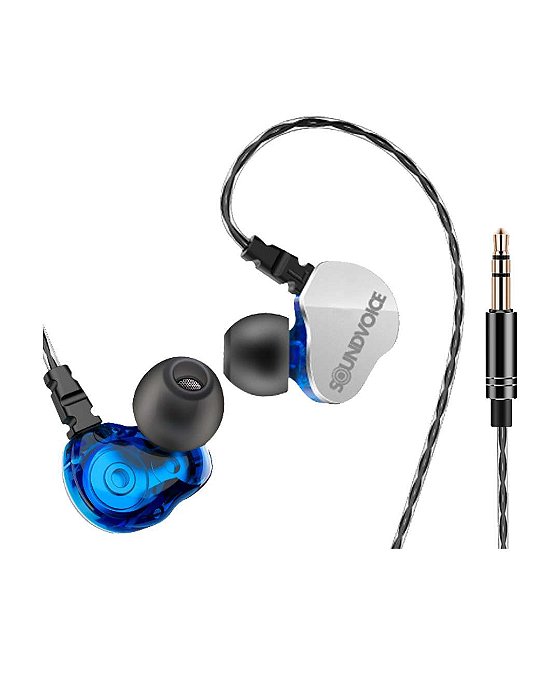 Fone IN-EAR Retorno de Palco SoundVoice IE-01 Azul
