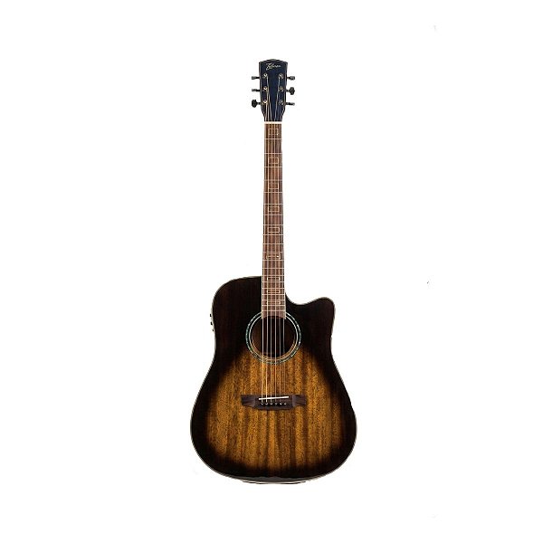 Violão Cutaway Zellmer Eletroacústico Heritage Greyburst Brilhante