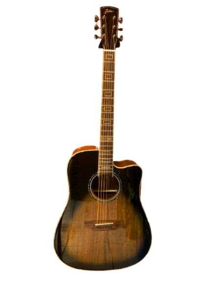 Violão Cutaway Zellmer Eletroacústico Heritage Greyburst Brilhante