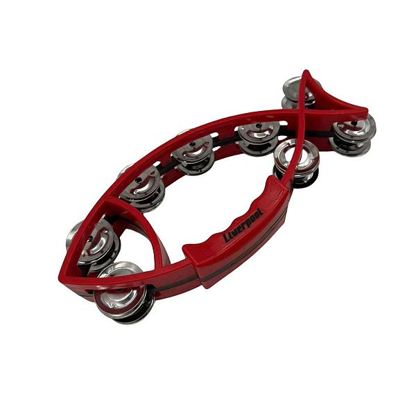 Pandeiro Meia Lua Peixe 4" Vermelho Liverpool