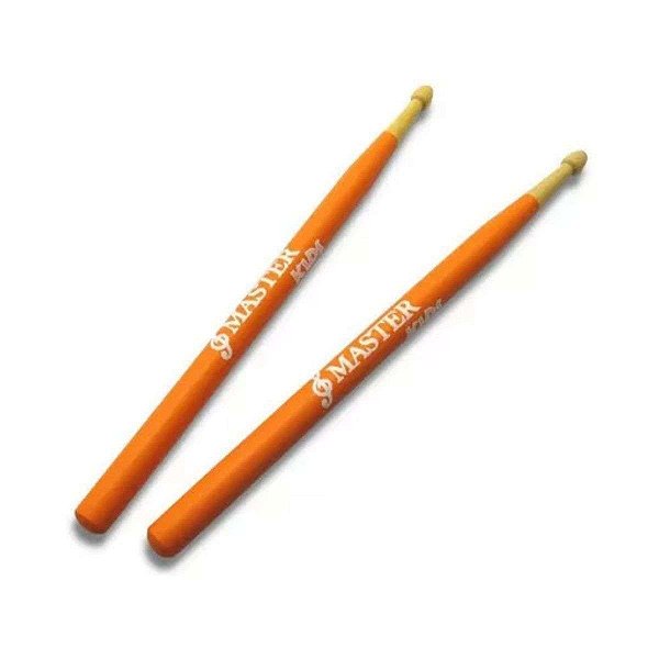 Baqueta Infantil Par Master Kids Colors Laranja Liverpool