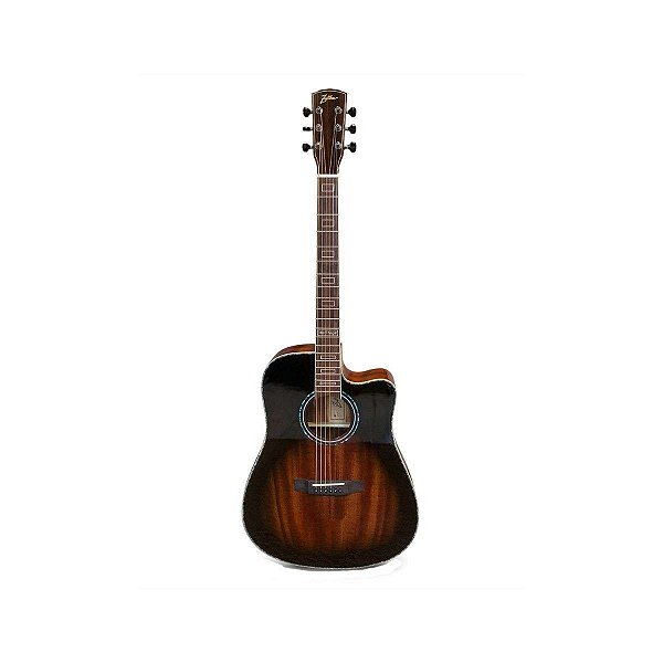 Violão Eletroacústico Zellmer Heritage Honeyburst Cutaway Aço Brilhante