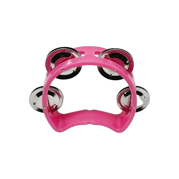 Pandeiro Infantil Meia Lua Pro Fire Rosa