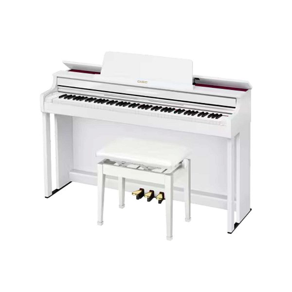 Piano Digital Casio Celviano AP-550 Branco 88 Teclas com Estante e Banqueta