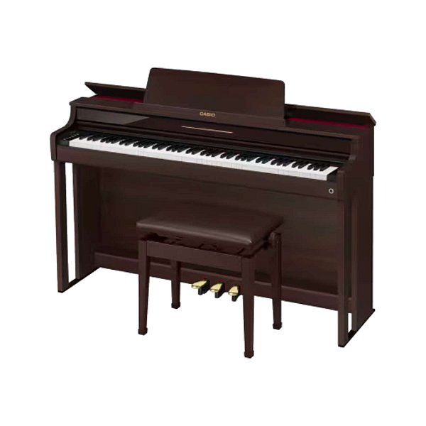 Piano Digital Casio Celviano AP-550 Marrom 88 Teclas com Estante e Banqueta