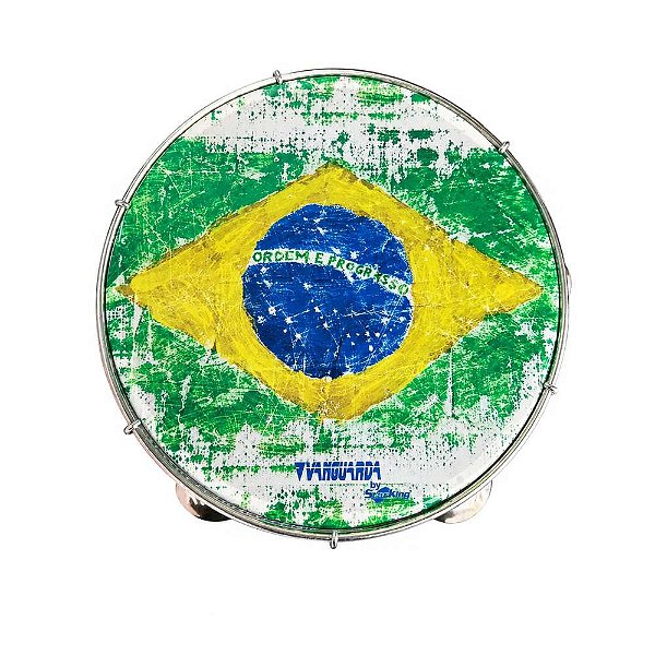 Pandeiro 10" Pele Leitosa Brasil Vanguarda