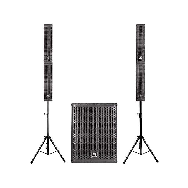 Caixa de Som Torre LS12.4a com Coluna Vertical - 400Wrms