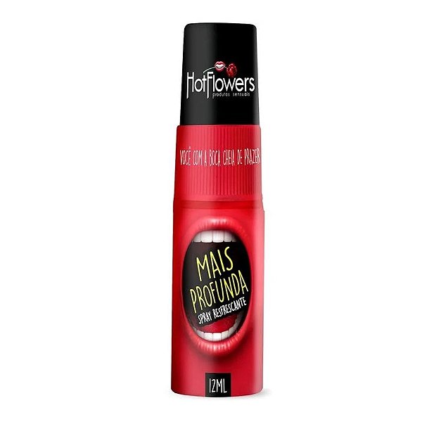Mais Profunda Spray Refrescante para Sexo Oral 12Ml Hot Flowers