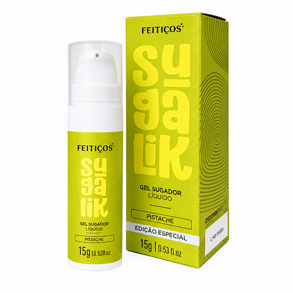 Sugalik - Sugador Líquido - Sabor Pistache - 15g - Feitiços