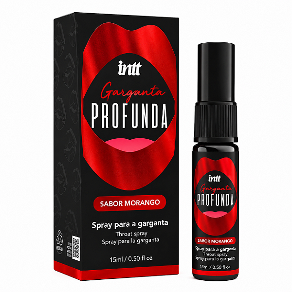 Garganta Profunda com aroma de Morango 15ml - Intt
