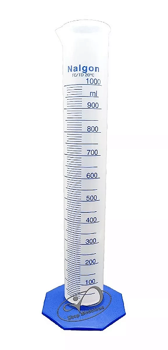 Proveta Graduada Base Hexagonal De Polipropileno - 1000 Ml