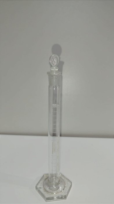 Proveta Graduada de vidro c/ Rolha de vidro 10ml