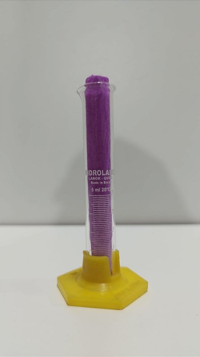 Proveta Graduada de vidro c/ Base de polipropileno 5ml