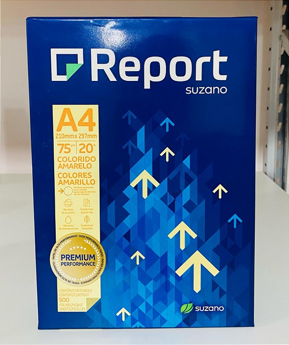 Papel Sulfite A4 c/ 500 fls Amarelo