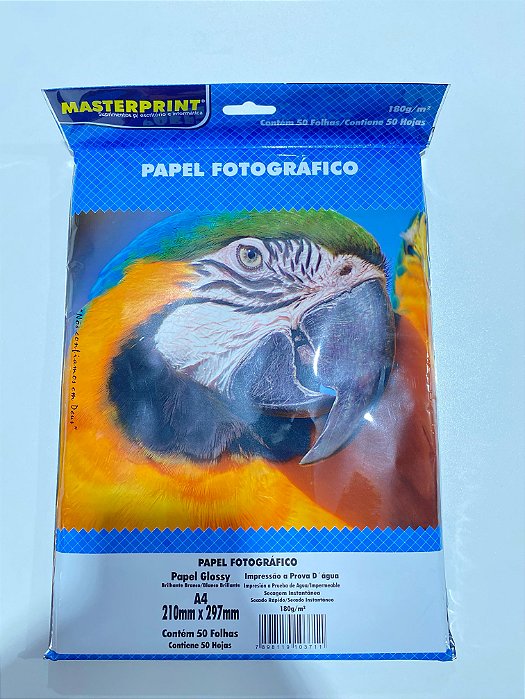 Papel Fotográfico Glossy 50 fls. 180g A4