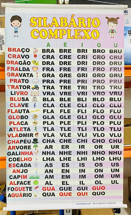 Banner Silábas Complexas - Lona 90x60cm