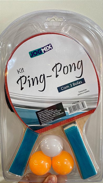 Kit Ping Pong JogMix c/ 3 bolas