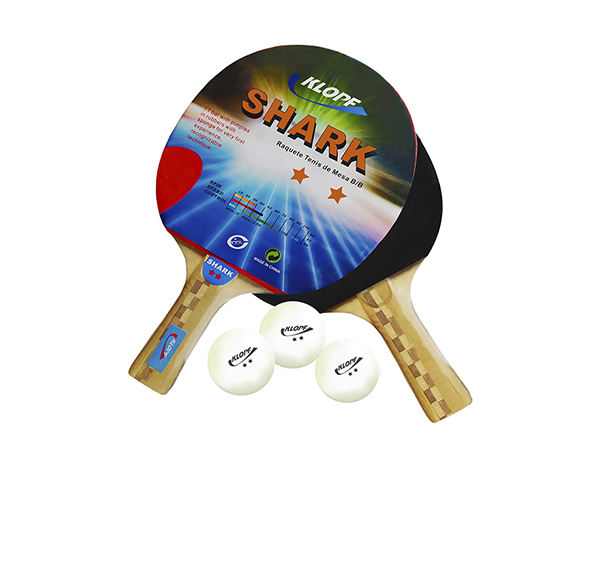 Kit para Ping Pong - 02 Raq. B/B LISA e 03 bolas 2 estrelas