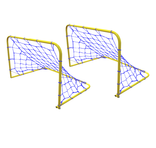 Kit gol Júnior, 02 traves de ferro com rede.