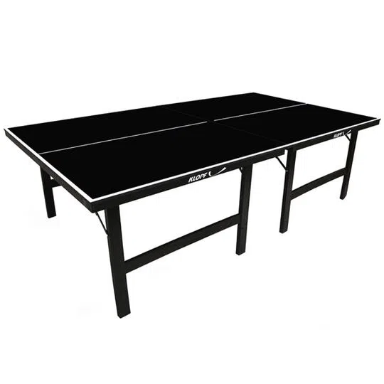 Mesa de Ping Pong em MDP de 15mm - Cor Preta - Pés de madeira
