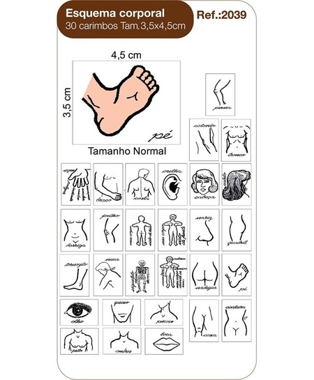 Carimbos Esquema Corporal c/30 un.