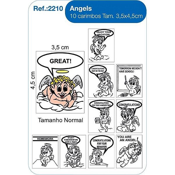Carimbos Angels c/10 un.