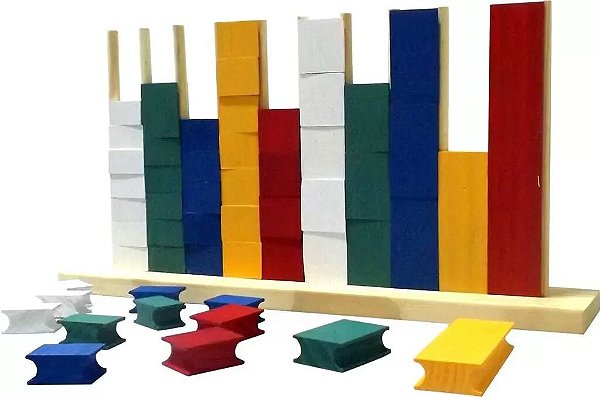 Ábaco de Frações Em Madeira - Emb. c/55 pçs.