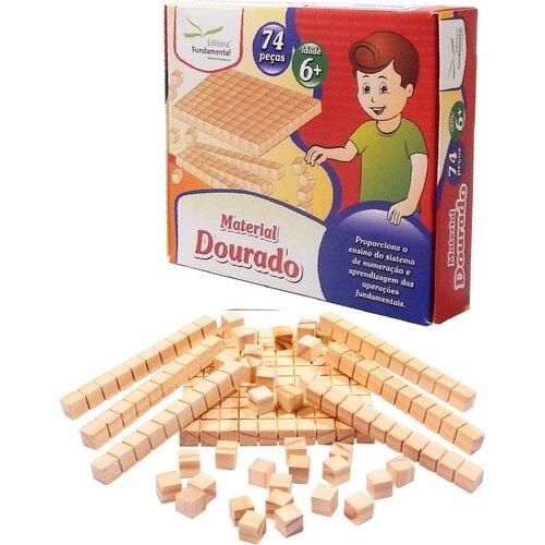 Material Dourado c/74 pçs. em caixa cartonada