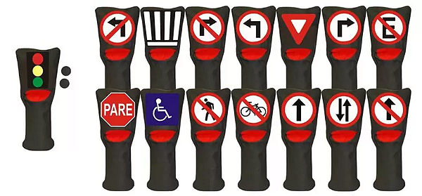 Fantoches Sinais do Trânsito c/15 un.