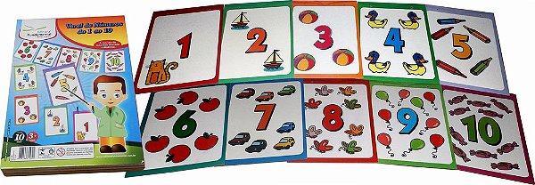 Varal de Números c/10 Placas em MDF Med. 30X21cm