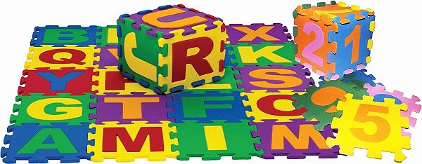 Tapete Alfanumérico em EVA - Emb. c/36 pçs.