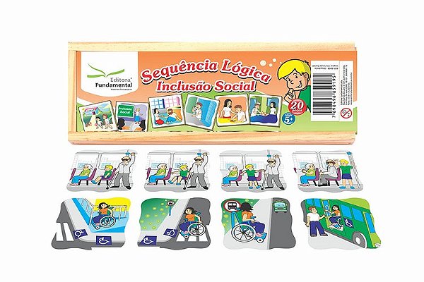 Sequência Lógica  Inclusão Social - Cx. c/20 pçs..