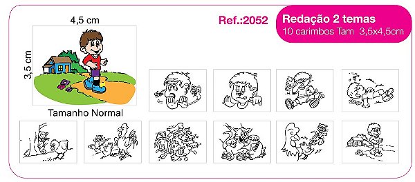 Carimbos Redação 2 Temas c/10 un.