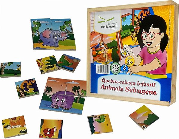 Quebra Cabeça Infantil - Animais Selvagens