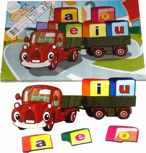 Quebra Cabeça Carreta Das Vogais - Emb. c/1 un.