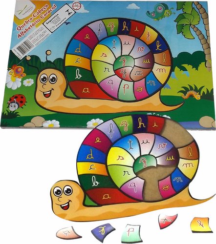 Quebra Cabeça Alfabetário Caracol - Emb. c/1 un.