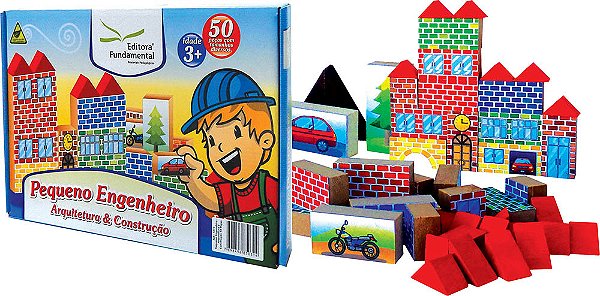 Pequeno Engenheiro Arquitetura e Construção c/50 pçs.