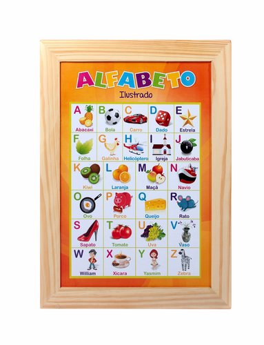 Painéis Sala de Aula - Alfabeto Ilustrado Português med. 38X50cm