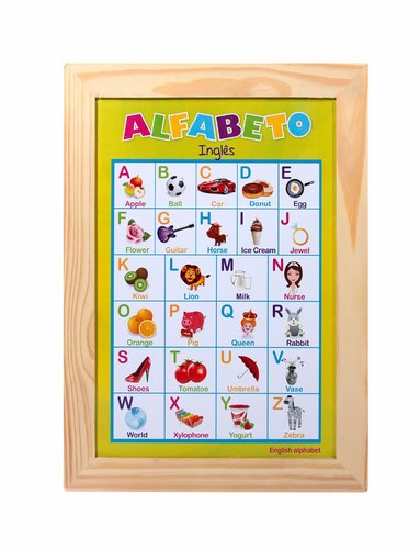 Painéis Sala de Aula - Alfabeto Ilustrado Inglês 38X50cm