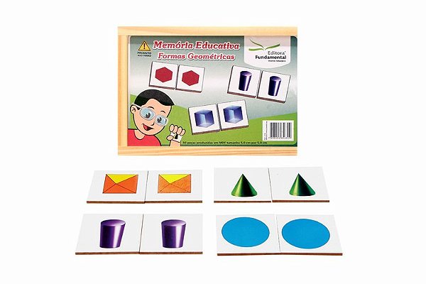 Memória Educativa - Formas Geométricas c/40 pçs. MDF