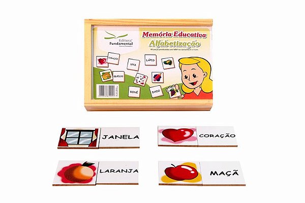 Memória Educativa - Alfabetização c/40 pçs. - Cx.