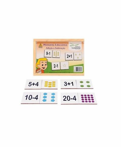 Memória Educativa - Adição e Subtração c/40 pçs. - MDF