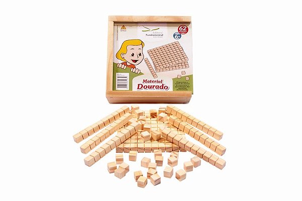 Material Dourado Individual c/62 pçs. Cx. Madeira