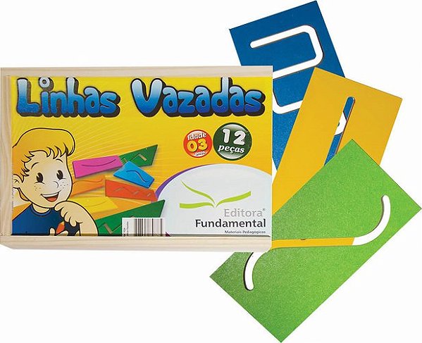 Linhas Vazadas - c/12 pçs. coloridas em mdf