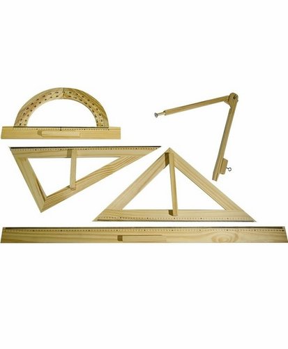 Kit Desenho Geométrico - Réguas do Professor c/05 pçs.